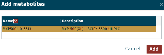 Add metabolites