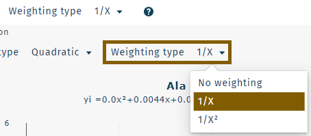 Weighting type - specific metabolite