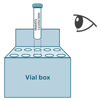 Check barcode on vial