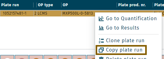 Copy plate run