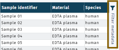 Metadata filter Metadata filter