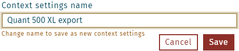 Context settings name