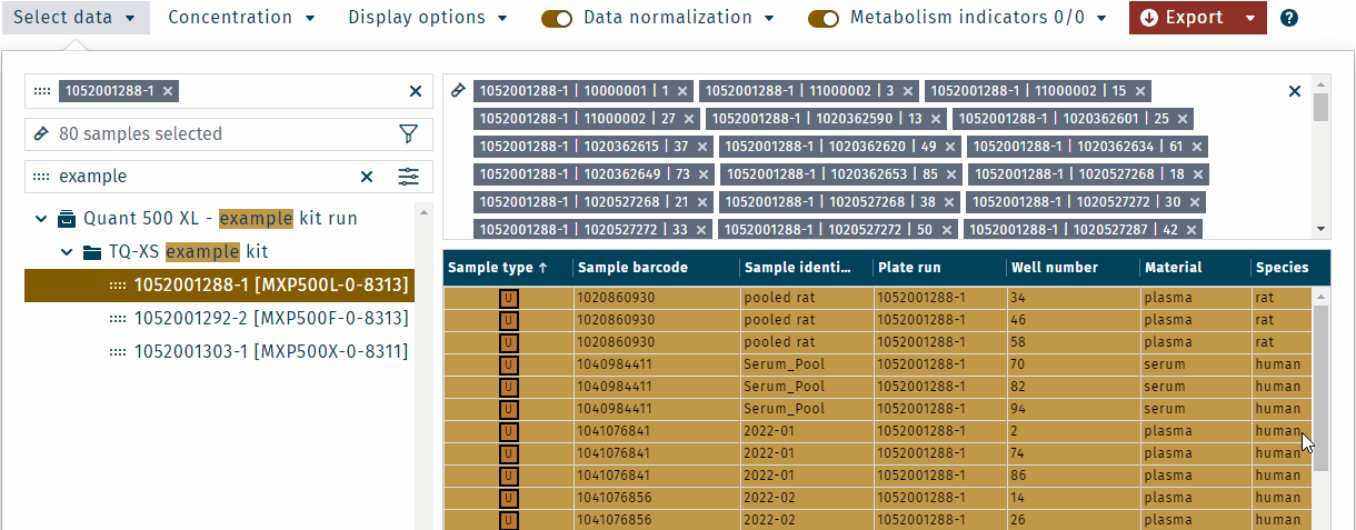 Select unknowns