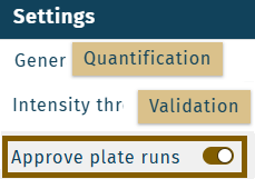 Approve plate run